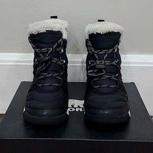 Sorel, Kids size 2, Rain & Snow Boots, Black & White